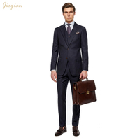 Traje de Hombre OEM ODM Premium con Solapa de Pico, 50% Lana, MED MOD |   Conjunto de Traje Formal de Dos Piezas para Negocios