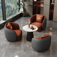 Ensemble table et chaise de loisirs individuels, style luxe léger et moderne, mobilier de négociation minimaliste pour réception d'hôtel