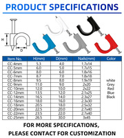 Clips de Cable autoadhesivos para decoración del hogar, abrazaderas de fijación de cables, circulares, nuevos