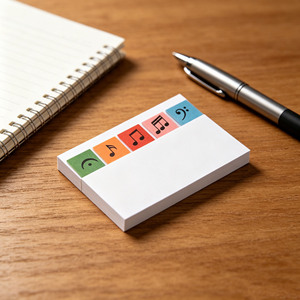 Colorful Music <b>Note</b> Sticky <b>Notes</b> Memo Pads With Adhesive Backing For Planner Journal Bookmark Use - Product Image 2