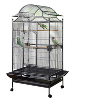 Cage à oiseaux sur roulettes en acier à faible teneur en carbone pour perroquets et mynas, modèle best-seller