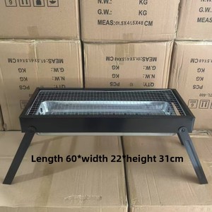 Griglia BBQ di Grandi Dimensioni, Fornello <span class=keywords><strong>Barbecue</strong></span> Pieghevole <span class=keywords><strong>per</strong></span> Uso Domestico, Griglia a Carbone Portatile <span class=keywords><strong>per</strong></span> Campeggio, Griglia in <span class=keywords><strong>Ferro</strong></span> Zincato - Product Image 2