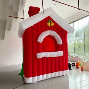 Souffleur d'air rouge 3M I <span class=keywords><strong>Igloo</strong></span> de Noël gonflable utilisé Maison du Père Noël Maison de Noël gonflable pour la décoration - Product Image 5