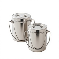 Recipientes de Almacenamiento de Alimentos de Acero Inoxidable, Forma Cilíndrica, Tapa Hermética, Uso en la Cocina, Diseño Minimalista, Apilables