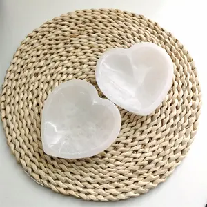 Natuurlijke Selenite Crystal Quartz Ruwe Steen Houtsnijwerk Kom Voor Home Decoratie