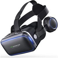 Casque VR avec Télécommande Lunettes 3D Casque de Réalité Virtuelle pour Jeux & Films 3D Système de Soin Oculaire VR
