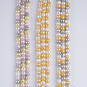 Perlas Sueltas Blancas de Agua Dulce Naturales de 9-10 mm, Material para Joyería Hecha a Mano, Perlas Dispersas sin Taladrar, Perlas Desnudas al por Mayor - Product Image 1
