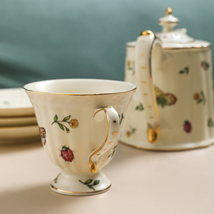 Venta caliente flor Europea té taza <span class=keywords><strong>de</strong></span> café platillo mariposa <span class=keywords><strong>de</strong></span> jardín vintage exquisito olla <span class=keywords><strong>de</strong></span> cerámica - Product Image 3