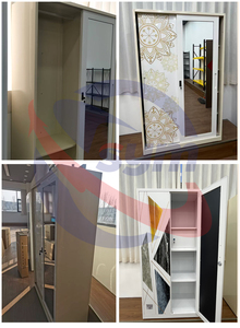 Armario de Acero Impreso Impermeable KD, Armario Metálico para <span class=keywords><strong>Ropa</strong></span>, para Uso en Climas Húmedos, Muebles Modernos para el Hogar - Product Image 2