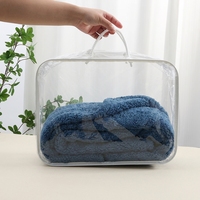 Sac de rangement en PVC avec fermeture éclair en fil d'acier pour garage et placard - Durable, transparent, anti-poussière, pliable, avec cordon de serrage, personnalisable par estampage à chaud