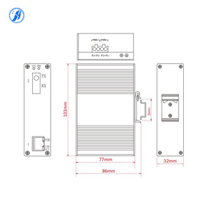 100Mbps quang thu phát điện Ethernet chuyển đổi cấp công nghiệp đường sắt gắn SNMP chức năng không được quản lý chuyển đổi mạng 1 gam - Product Image 4