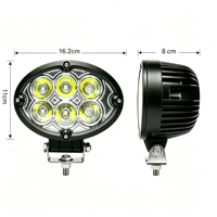Nouvelle lampe de travail LED Ellipse 6,4 pouces 60W, étanche IP68, 12-48V, 4320lm, lampe auxiliaire de conduite, tout-terrain, voiture, camion, chariot élévateur, machinerie