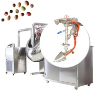 Nouvelle machine de revêtement au chocolat noir et blanc, au lait, aux fraises et aux canneberges, pour raisins secs et malt croustillants, haute capacité, design original