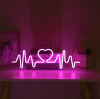 Lumière néon ECG personnalisable disponible dans toutes les couleurs sur mesure, étanche IP65, multi-contrôle pour la décoration dans les hôpitaux et les lieux publics