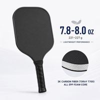 Raquette de pickleball Edge Guard avec logo personnalisé, corps large, carbone 3K, technologie Silent Hitting Gen3, surface texturée légère