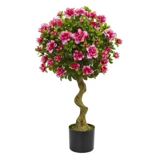 Indoor Outdoor Artificial Green Plant Artificial Flower Pot Tree Azalea Artificial Topiary Tree