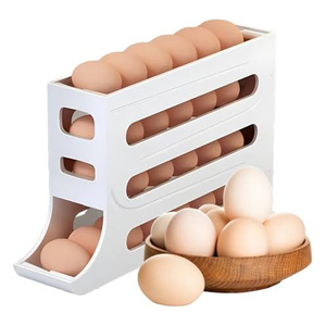 Foldable PP Plastic <b>Storage</b> <b>Box</b> Four-Tier Multi-functional Eco-Friendly Durable Rectangle <b>Kitchen</b> Countertop Food <b>Storage</b> - Product Image 1