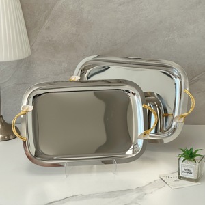 Usine En Gros Ramadan Rectangle Art <span class=keywords><strong>Déco</strong></span> Nature Morte En Métal Artisanat Décoratif Plateaux De Service pour Un Usage Domestique - Product Image 4