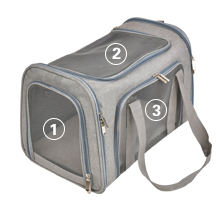 Büyük kapasiteli lüks evcil hayvan taşıyıcı çanta taşınabilir omuz tasarımı ile kolay taşıma için nefes katlanabilir kediler köpekler kutusu paketlenmiş - Product Image 6