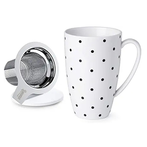 <span class=keywords><strong>Tasse</strong></span> à café en porcelaine blanche et noire de forme conique, design personnalisé, tasses à café et à thé en céramique avec <span class=keywords><strong>infuseur</strong></span> - Product Image 5