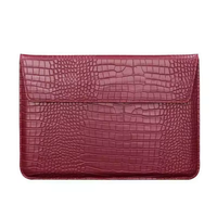 Étui pour ordinateur portable en cuir à motif crocodile PU, logo personnalisé, housse de protection, plusieurs couleurs, fermeture magnétique, sacs pour ordinateur portable de 13 pouces