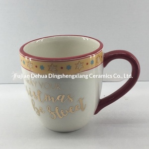 Tasse en céramique de dessin animé, fabricant de tasses en céramique avec décalcomanie de Noël, tasse à café personnalisée avec impression Père Noël, minimalisme moderne, bonbons - Product Image 2