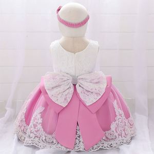 Robe d'été pour bébé fille Maxfree, mignonne, princesse, sans manches, en coton, imprimé floral, avec nœud, tissu tissé - Product Image 5