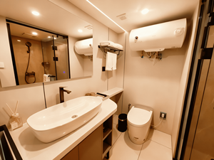 Micro-container portable de luxe moderne en structure acier, étanche, préfabriqué, type vaisseau spatial, avec mobilier - Product Image 6