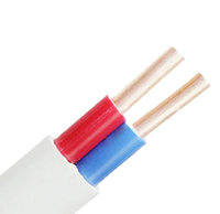 Câble électrique plat en PVC BVVB 450/750V, 2 conducteurs solides, câble de construction 1,5/2,5/4/6 mm² pour câblage domestique