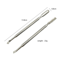 Outil professionnel double face pour retirer les cuticules, en acier inoxydable, pousse-cuticules pour les techniciennes professionnelles des ongles et la beauté à domicile