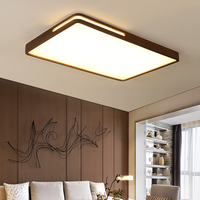 Plafonnier LED intelligent de haute qualité en fer carré et acrylique avec interrupteur de commande de couleur changeante pour salon