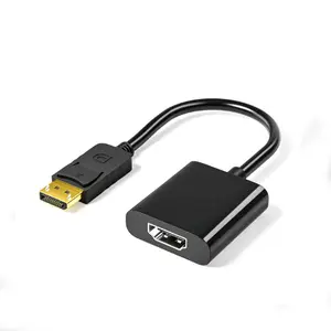 25cm DP a cable HDMI 1080P HD computadora convertidor macho a hembra DP a cable HDMI