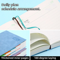 Agenda Diaria Personalizada con Logotipo, Cuaderno de Tapa Dura, Diario de Cuero PU Duradero, Libretas de Notas al por Mayor