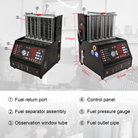 Nettoyeur à ultrasons GATmatic pour injecteurs de carburant, analyseur de moteur, machine de nettoyage de buses d'essence et d'huile