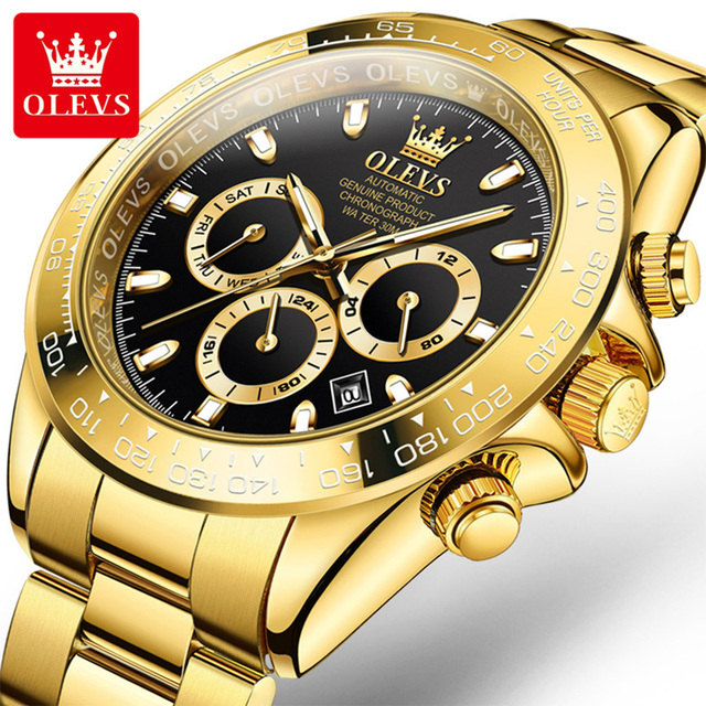 Olevs6638 Watch High Quality Fully Automatic Waterproof Mechanical SmartWatch Multifunctional Luminous Calendar Week Men's Watch