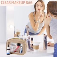 Trousse de Toilette Transparente Personnalisable – Organisateur de Voyage TSA – Lot de 3 ou 6 Sacs Cosmétiques en PVC Étanche – Trousse de Maquillage