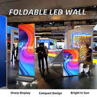 P1.86 P2 P2.5 Panneau d'affichage LED intérieur pliable portable Mur vidéo HDR10 + 1000cd Luminosité Garantie 2 ans Couleur 3840Hz 16 bits