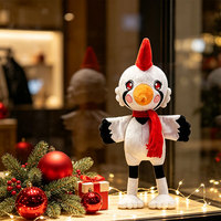 Peluche Grue Personnalisée, Jouet Doux et Cuddly en Forme d'Oiseau, Idéal pour Cadeaux de Noël et Vente en Gros pour Distributeurs