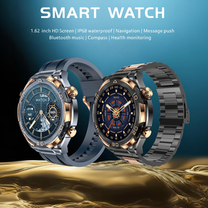 Reloj Inteligente Wi8Pro <span class=keywords><strong>con</strong></span> Pantalla HD IPS de 1.62 Pulgadas, Resistente al Agua IP68, <span class=keywords><strong>Llamadas</strong></span> por Bluetooth, Monitor de Frecuencia Cardíaca y Sueño para Hombre - Product Image 1