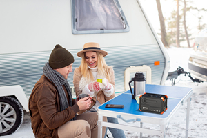 2026 Portable Power Station 150Wh With 300W AC Outlet Solar <b>Wireless</b> Charger Camping LED <b>Light</b> for Outdoor Use - Product Image 4