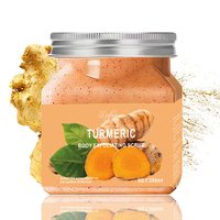 Vente en gros de marque privée personnalisée exfoliant visage au curcuma soins du corps gommage corporel soins de la peau visage gommage exfoliant blanchissant