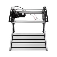 Escalier pliant électrique CAPEXRV 451 mm pour camping-car, marches simples/doubles avec éclairage LED et capacité de charge de 200 kg pour camping-cars, caravanes et remorques