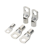 Cosses de câble en cuivre à rainures de qualité marine, extrémités de câble de batterie, cosses de câble robustes, œillets nus, bornes tubulaires, cosses de câble