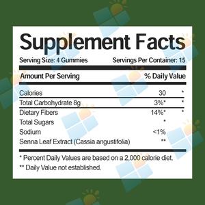 Gomitas <span class=keywords><strong>de</strong></span> Extracto <span class=keywords><strong>de</strong></span> Hoja <span class=keywords><strong>de</strong></span> Senna Herbal, Suplemento Dietético Personalizado <span class=keywords><strong>de</strong></span> Fábrica OEM, Apoya la Salud del Sistema Digestivo - Product Image 2