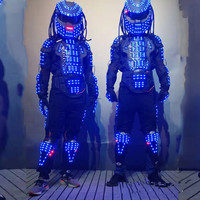 Scène de Rave de couleur changeante vêtements de Performance de danse lumineux Costume de Robot à LED