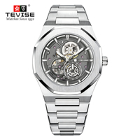 Montre mécanique automatique pour homme TEVISE 840E, boîtier en alliage, montre-bracelet squelette, étanche, montres mécaniques de luxe pour affaires