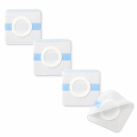 Patch en gel de silicone et film PU imperméable, vierge, anti-fuite, pour points d'acupuncture et pommades à base de plantes