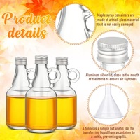 Mini bouteilles en verre en vrac vide conteneur pot 50ml 100ml whisky rhum vodka vin bouteilles en verre avec poignée en boucle couvercles en aluminium