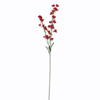 Harga Pabrik Karangan Bunga Campanula Bluebells Kustom Bunga Sutra Mekar 95cm 80 Buah untuk Hari Valentine Tanaman Buatan