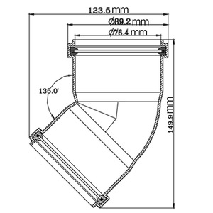 Suministro <span class=keywords><strong>de</strong></span> China: Accesorios <span class=keywords><strong>de</strong></span> Tubería <span class=keywords><strong>de</strong></span> <span class=keywords><strong>PVC</strong></span> <span class=keywords><strong>de</strong></span> Alta Presión y Durabilidad, Curva <span class=keywords><strong>de</strong></span> 135 Grados DN75/75, Precio Económico - Product Image 5